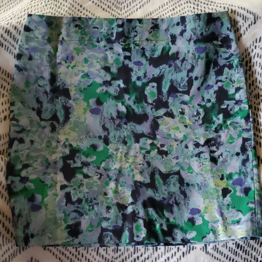 Cynthia Rowley Green and blue skirt Size 10 - Picture 2 of 10